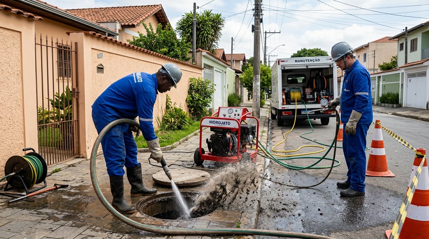 Hidrojateamento Residencial na Zona Leste de São Paulo‑SP