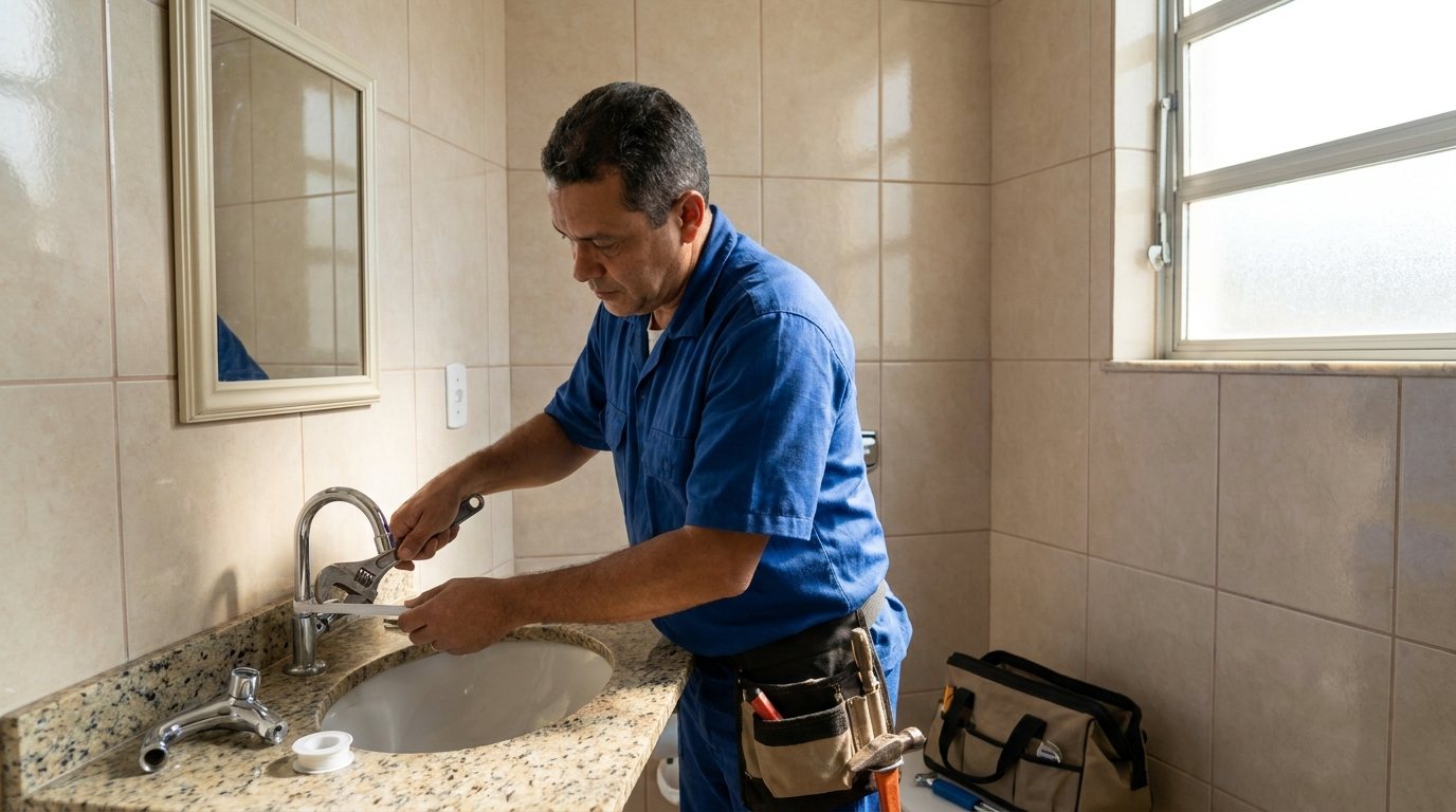 Instalação Hidráulica no Banheiro na Zona Leste de São Paulo‑SP