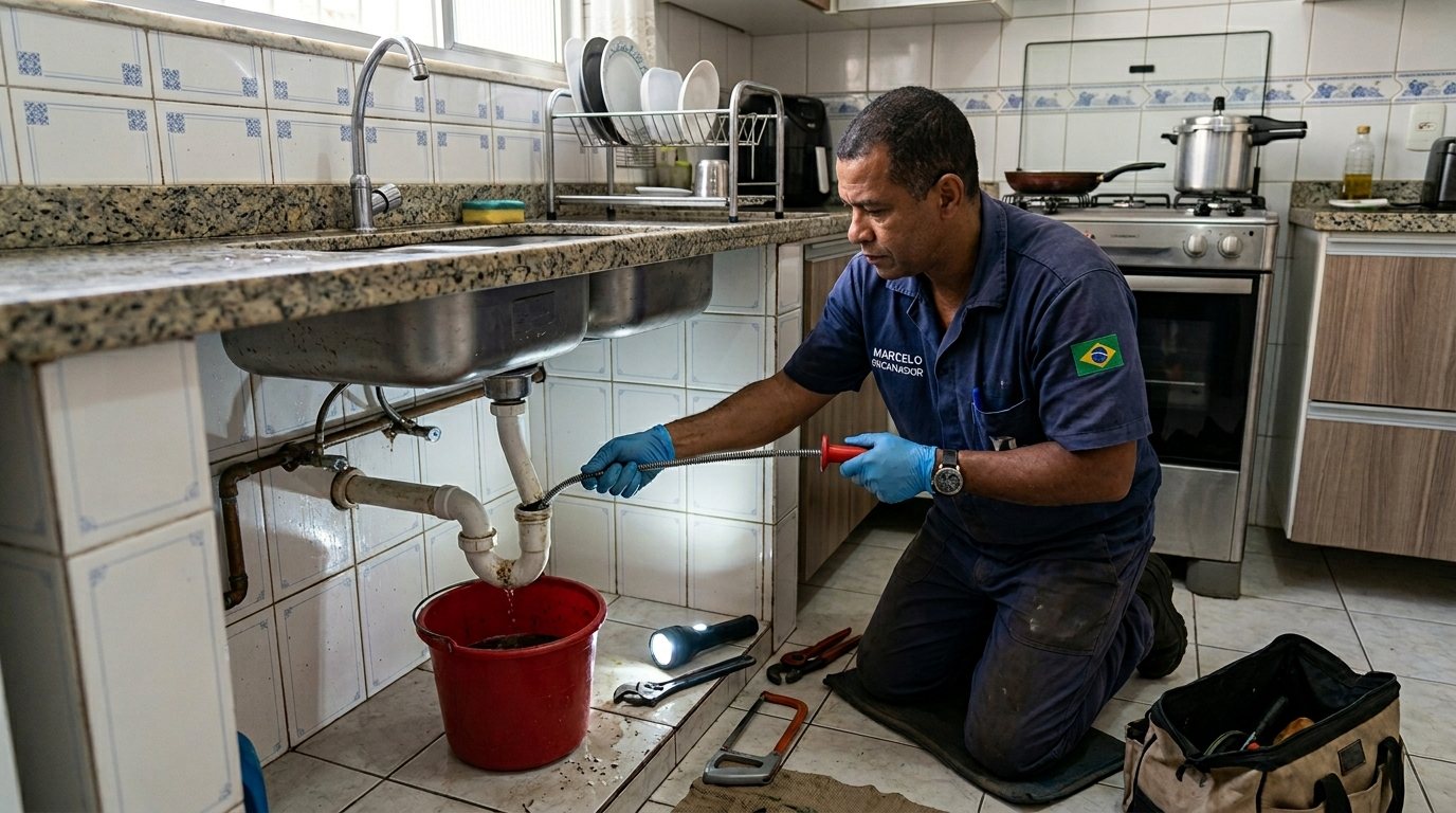 Ligação da Pia da Cozinha na Zona Leste de São Paulo‑SP