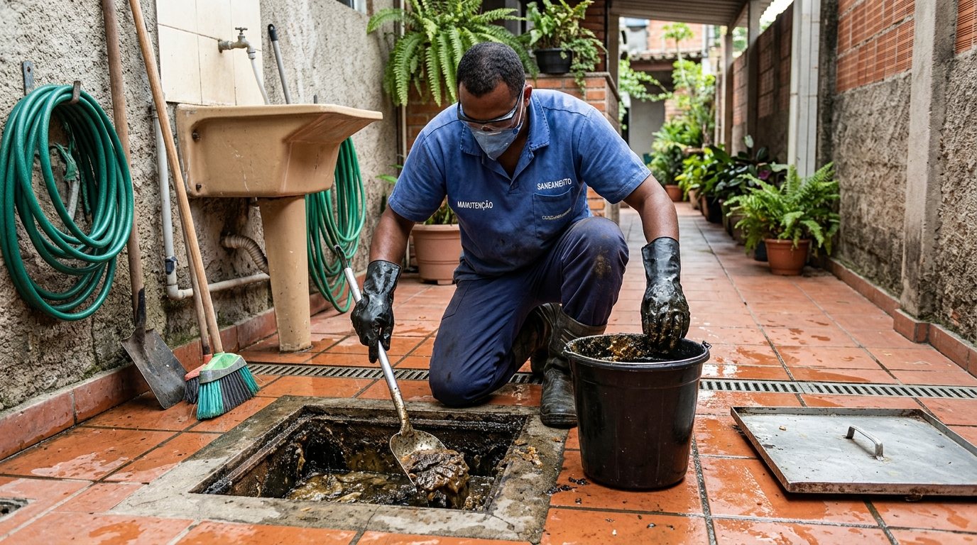 Limpeza de Caixa de Gordura Comercial na Zona Leste de São Paulo‑SP
